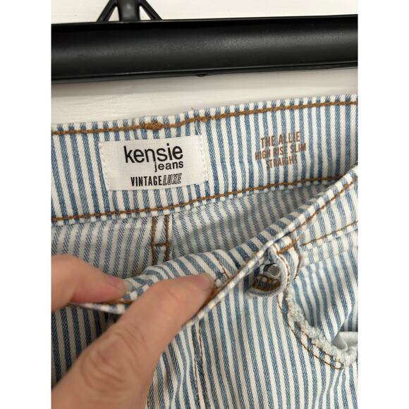 Nautical Cropped Striped Pants by Kensie Classic Stretch Women's Size 2 NWOT - Picture 4 of 10